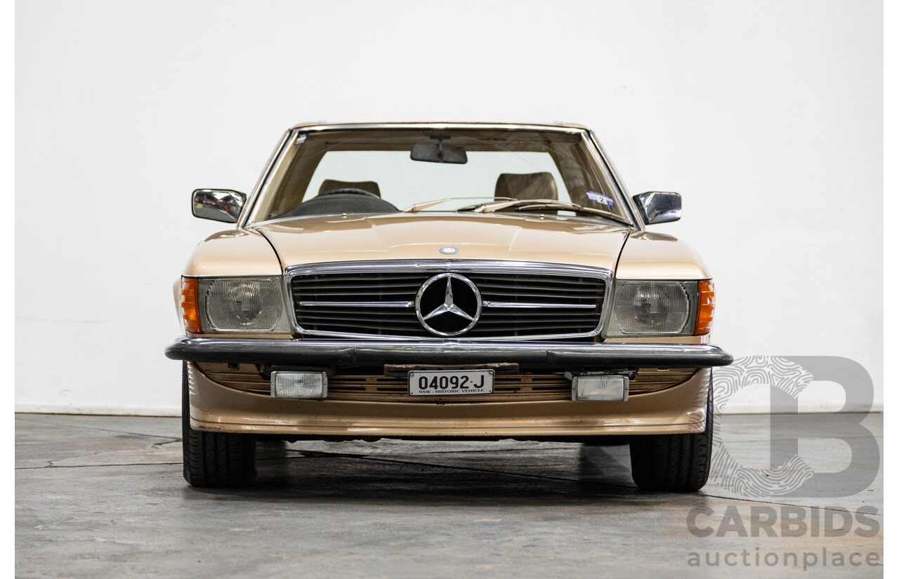 10/1983 Mercedes Benz 380 SL 2d Convertible Champagne Metallic V8 3.8L