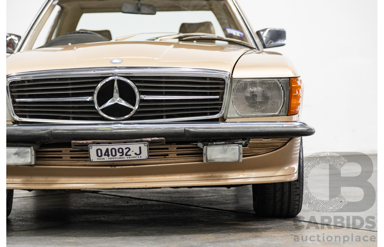 10/1983 Mercedes Benz 380 SL 2d Convertible Champagne Metallic V8 3.8L