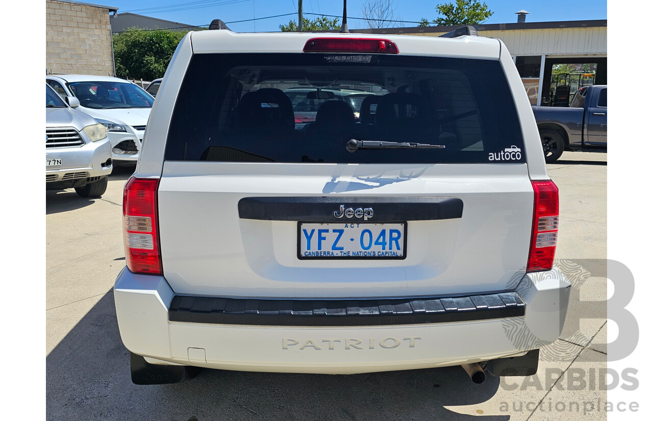 10/2009 Jeep Patriot Sport MK MY09 4d Wagon White 2.4L