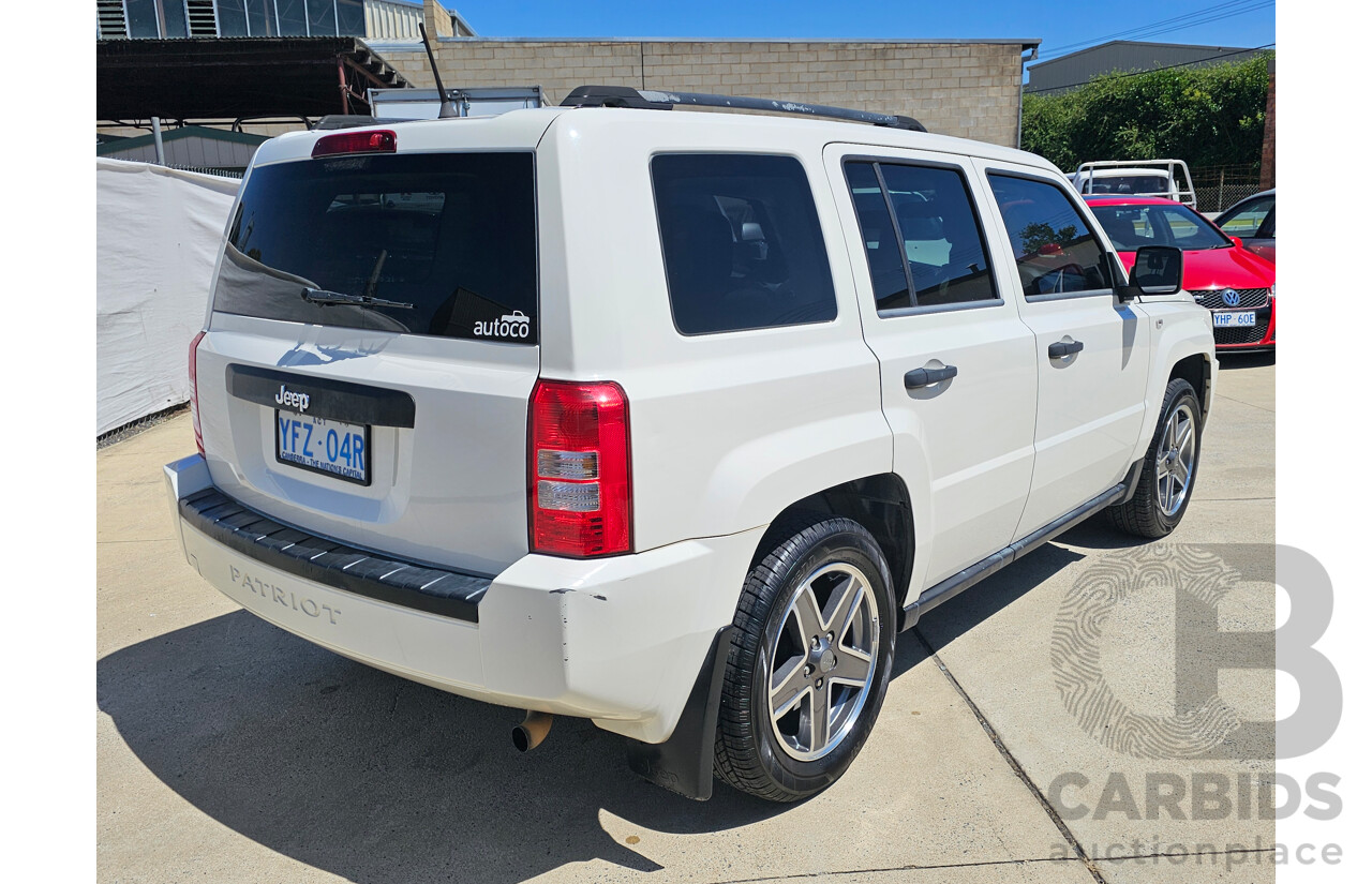 10/2009 Jeep Patriot Sport MK MY09 4d Wagon White 2.4L