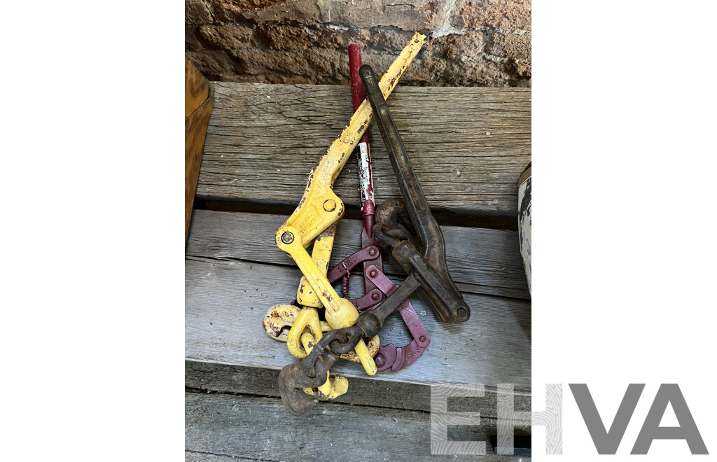 Set of Three Cast Iron Ratchet Dogs