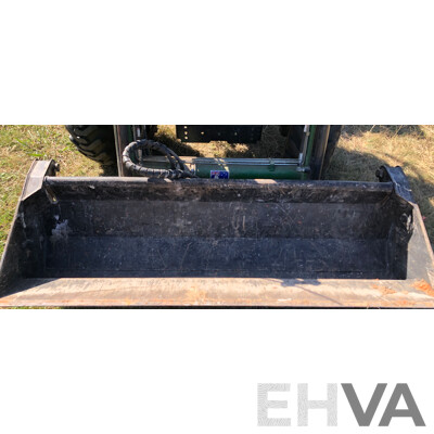 2016 John Deere 4105 FWA ROPS Tractor with 4 in 1 1700mm Bucket and Fieldquip Sabre Lifestyle Series 1500 Slasher