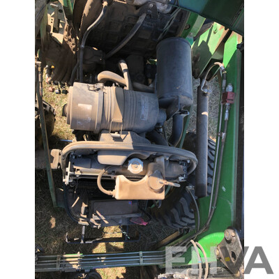 2016 John Deere 4105 FWA ROPS Tractor with 4 in 1 1700mm Bucket and Fieldquip Sabre Lifestyle Series 1500 Slasher