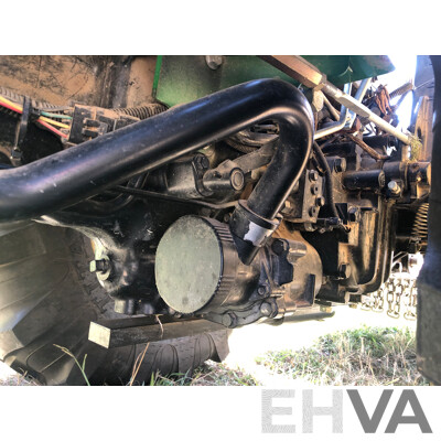 2016 John Deere 4105 FWA ROPS Tractor with 4 in 1 1700mm Bucket and Fieldquip Sabre Lifestyle Series 1500 Slasher