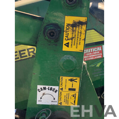 2016 John Deere 4105 FWA ROPS Tractor with 4 in 1 1700mm Bucket and Fieldquip Sabre Lifestyle Series 1500 Slasher