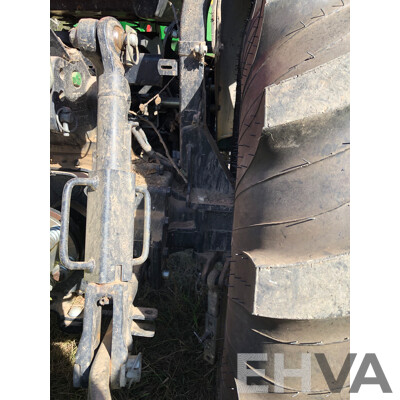 2016 John Deere 4105 FWA ROPS Tractor with 4 in 1 1700mm Bucket and Fieldquip Sabre Lifestyle Series 1500 Slasher