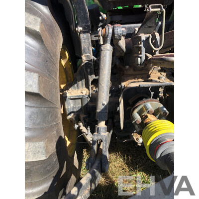 2016 John Deere 4105 FWA ROPS Tractor with 4 in 1 1700mm Bucket and Fieldquip Sabre Lifestyle Series 1500 Slasher