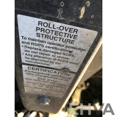 2016 John Deere 4105 FWA ROPS Tractor with 4 in 1 1700mm Bucket and Fieldquip Sabre Lifestyle Series 1500 Slasher