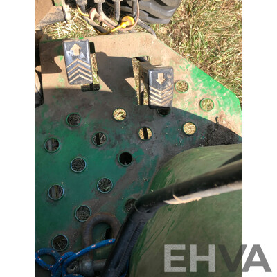 2016 John Deere 4105 FWA ROPS Tractor with 4 in 1 1700mm Bucket and Fieldquip Sabre Lifestyle Series 1500 Slasher