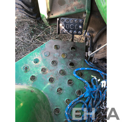 2016 John Deere 4105 FWA ROPS Tractor with 4 in 1 1700mm Bucket and Fieldquip Sabre Lifestyle Series 1500 Slasher