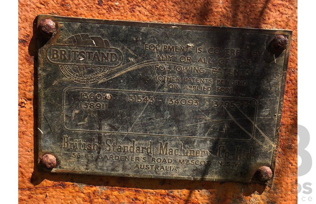 Antique Australian Made Britstand Town Behind Grader