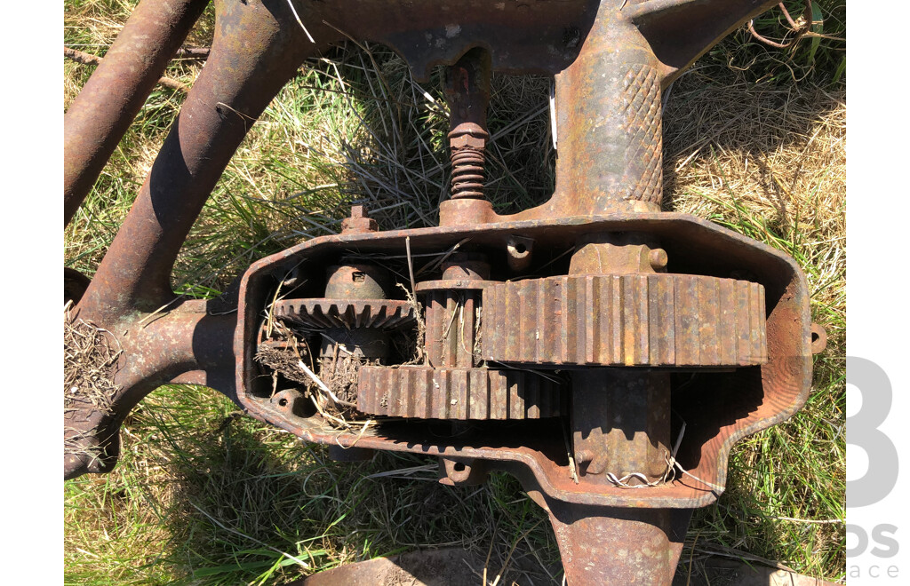 Large Antique Horse Drawn Plough