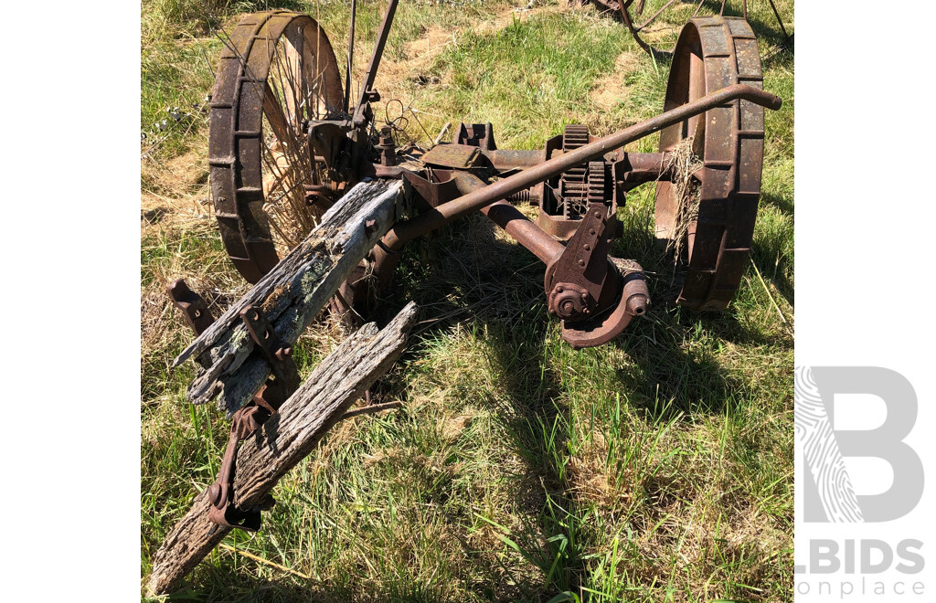 Large Antique Horse Drawn Plough