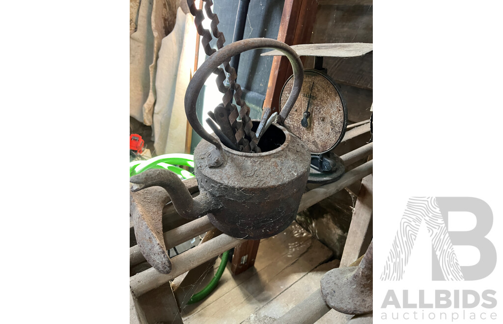 Collection Of Vintage Shoe Lasts, Kettle Wash Copper and More