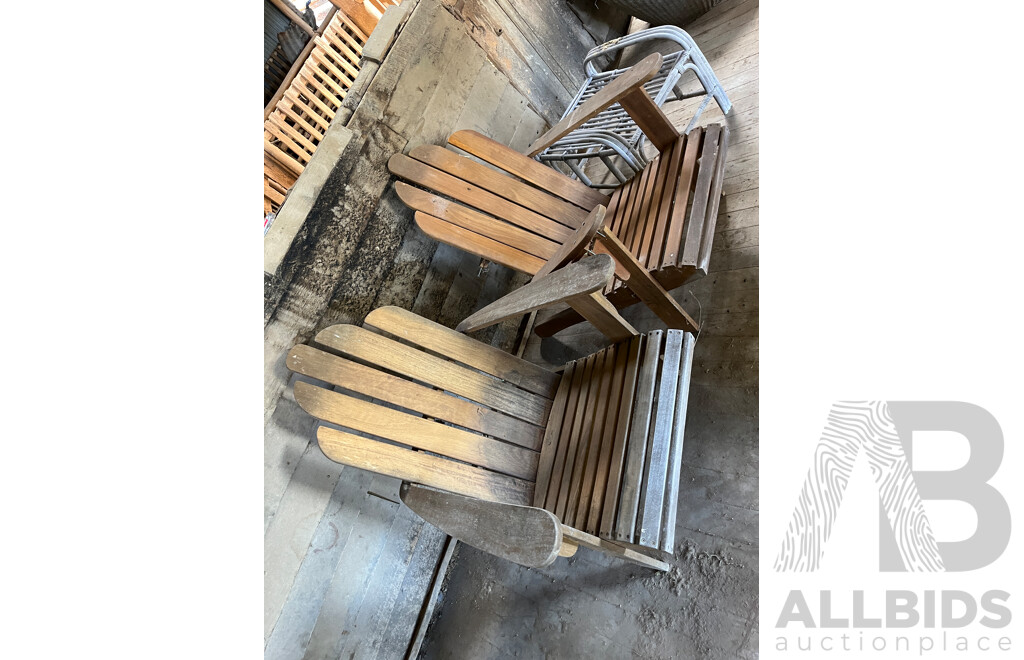 Pair of Early Timber Sunrise Chairs