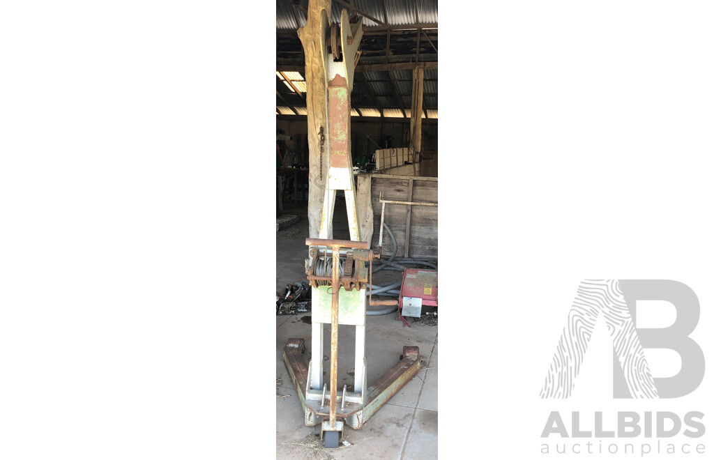 Vintage Steel Engine Crane