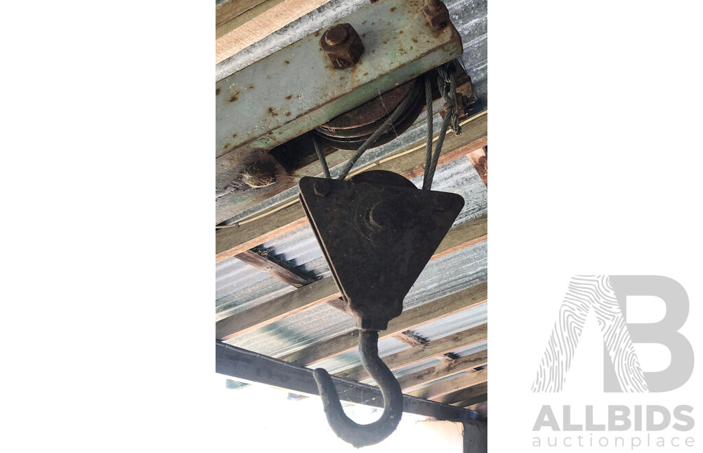 Vintage Steel Engine Crane