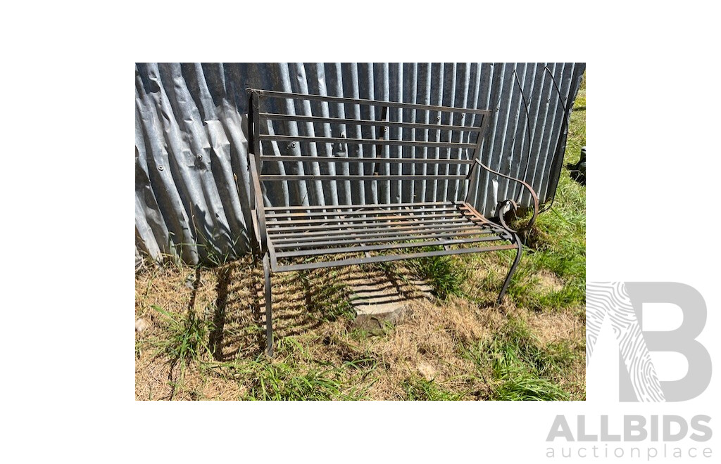 Wrought Iron Garden Bench