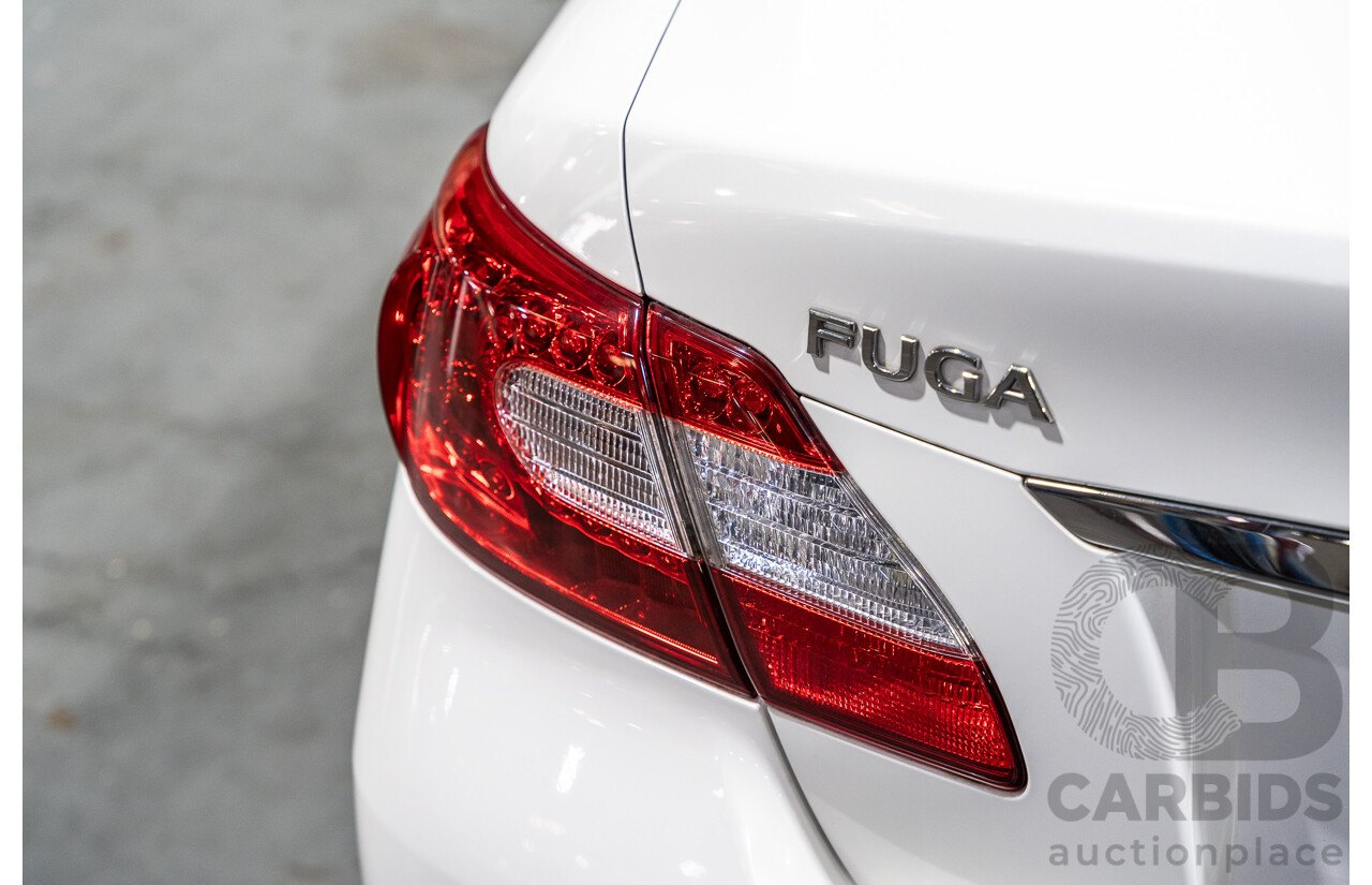 12/2011 Nissan Fuga Hybrid VIP Y51 4d Sedan Pearl White Metallic V6 3.5L - Hybrid (IMPORT)