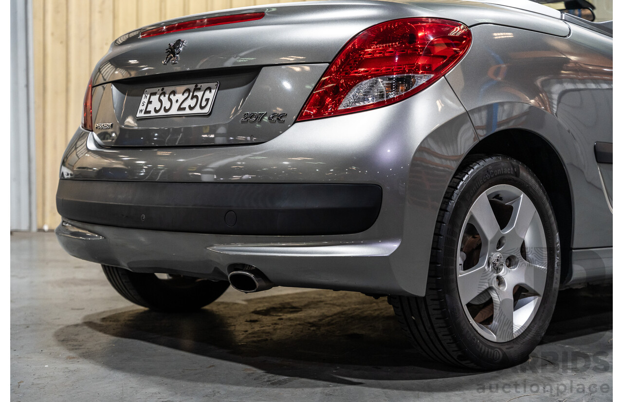 3/2011 Peugeot 207 CC 1.6 MY10 2d Cabriolet Metallic Grey 1.6L