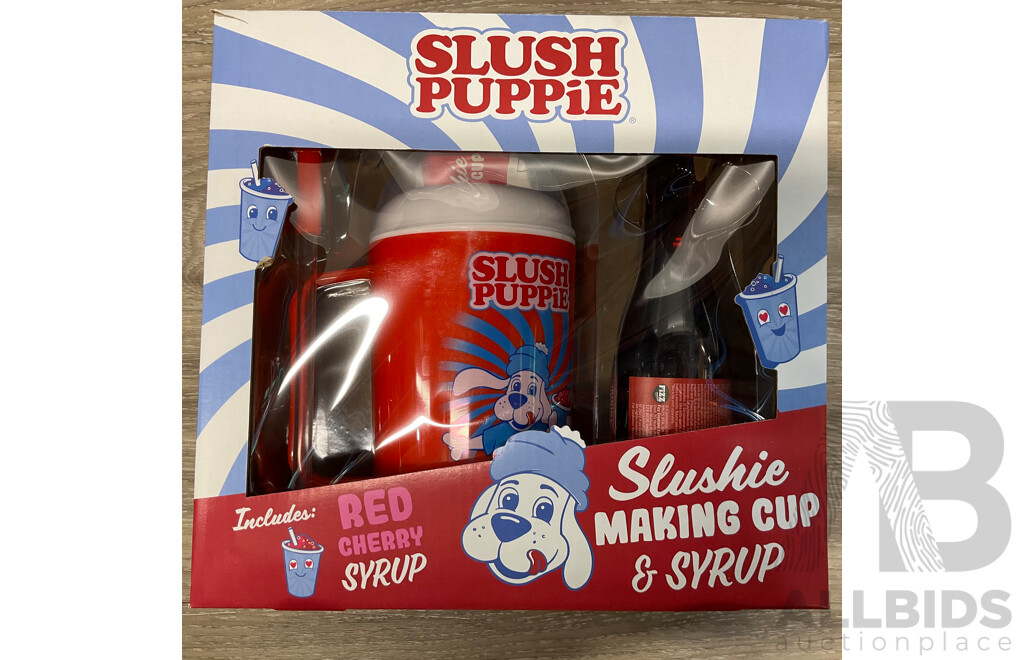 SLUSH PUPPIE Slushie Freeze Pop/Making Cup/Syrups - Lot of 10