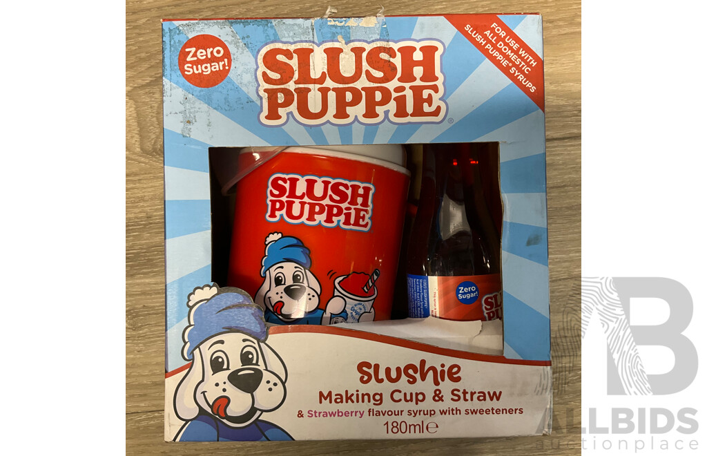 SLUSH PUPPIE Slushie Freeze Pop/Making Cup/Syrups - Lot of 10