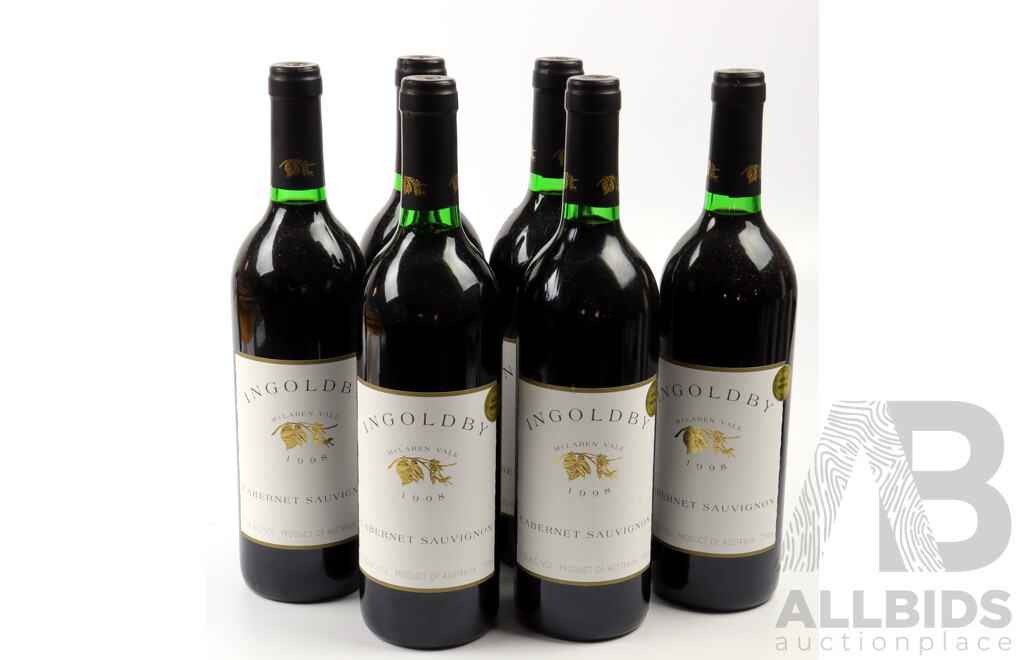 Lot of Six Ingoldby Mclaren Vale Cabernet Sauvignon, 1998 Vintage