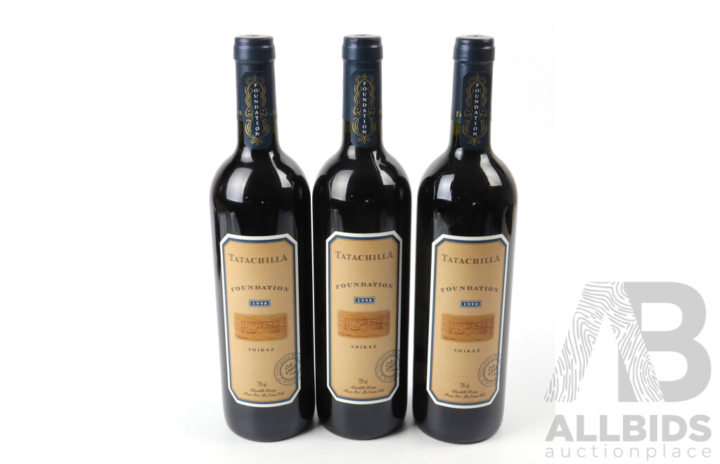 Tatachilla Foundation Shiraz Vintage 1998, X 3