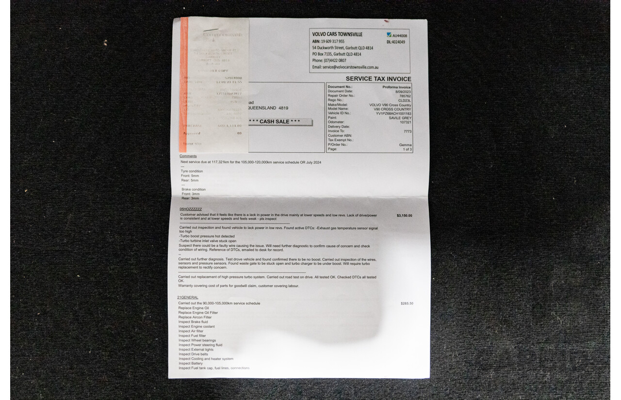 03/2017 Volvo V90 D5 Cross Country Inscription AWD P MY17 4d Wagon Grey Twin Turbo 2.0L