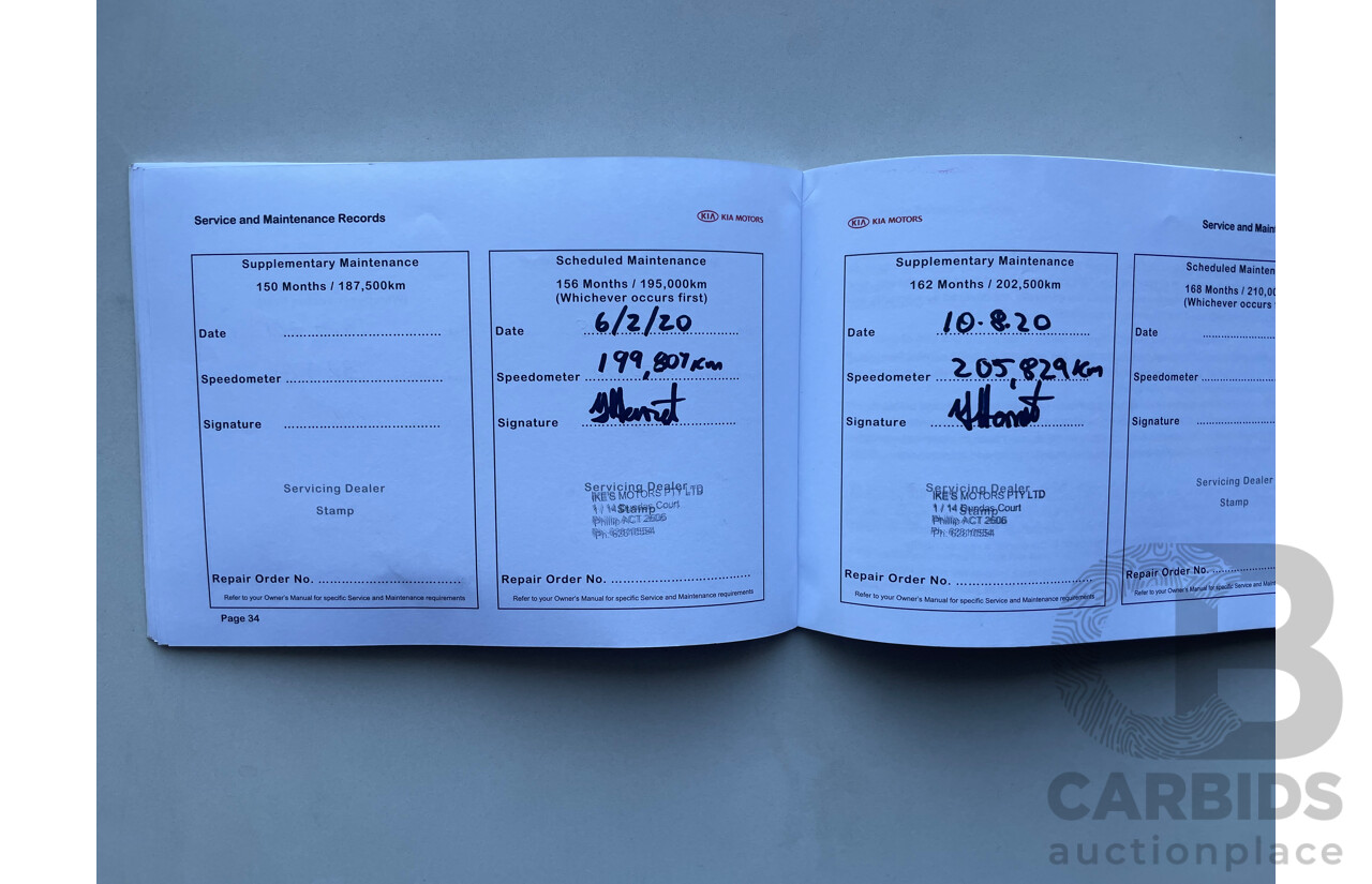 11/09 Kia Grand Carnival PREMIUM FWD VQ 4D Wagon Blue 3.8L