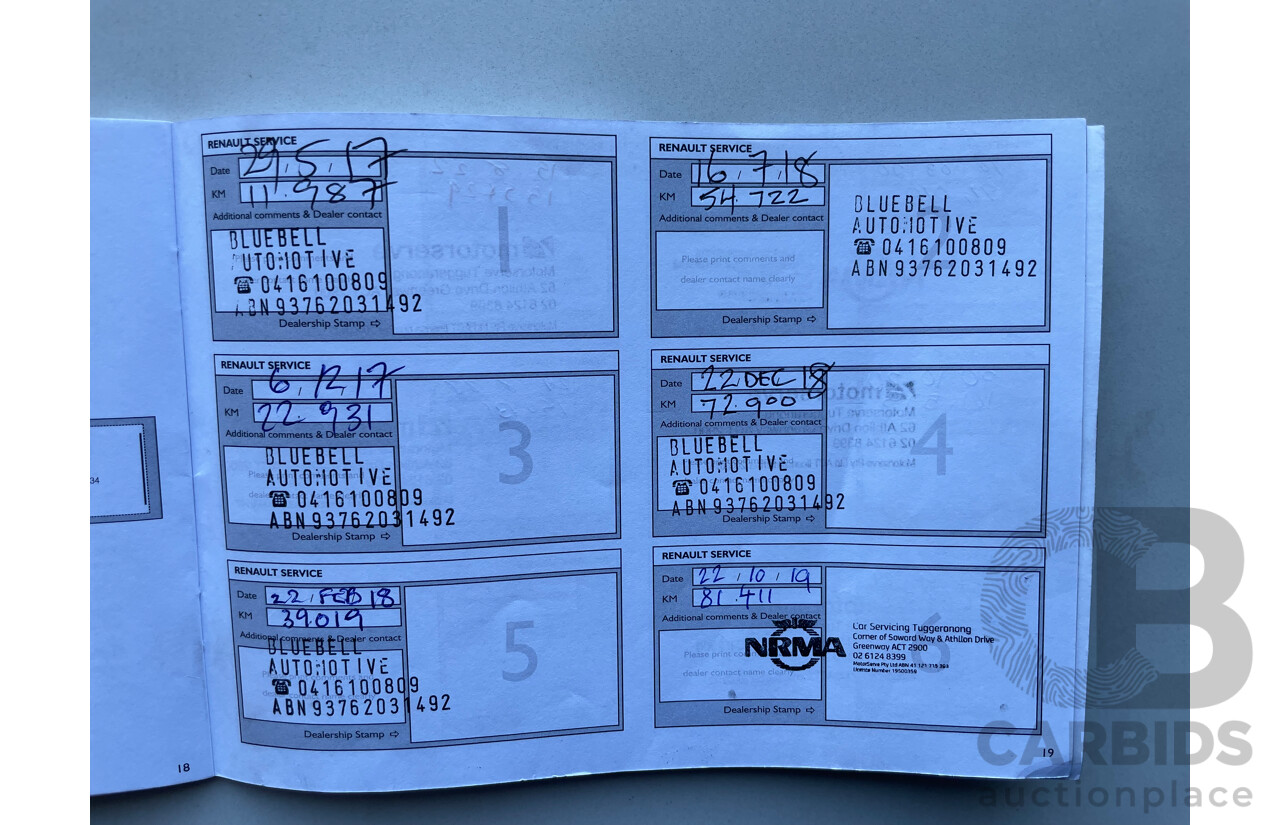 12/16 Renault Captur EXPRESSION FWD J87 4D Wagon Orange 1.2L