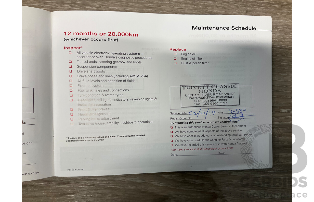 10/2012 Honda Odyssey Luxury RB MY12 4d Wagon Metallic Grey 2.4L - 7 Seater