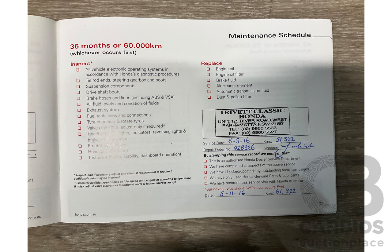 10/2012 Honda Odyssey Luxury RB MY12 4d Wagon Metallic Grey 2.4L - 7 Seater