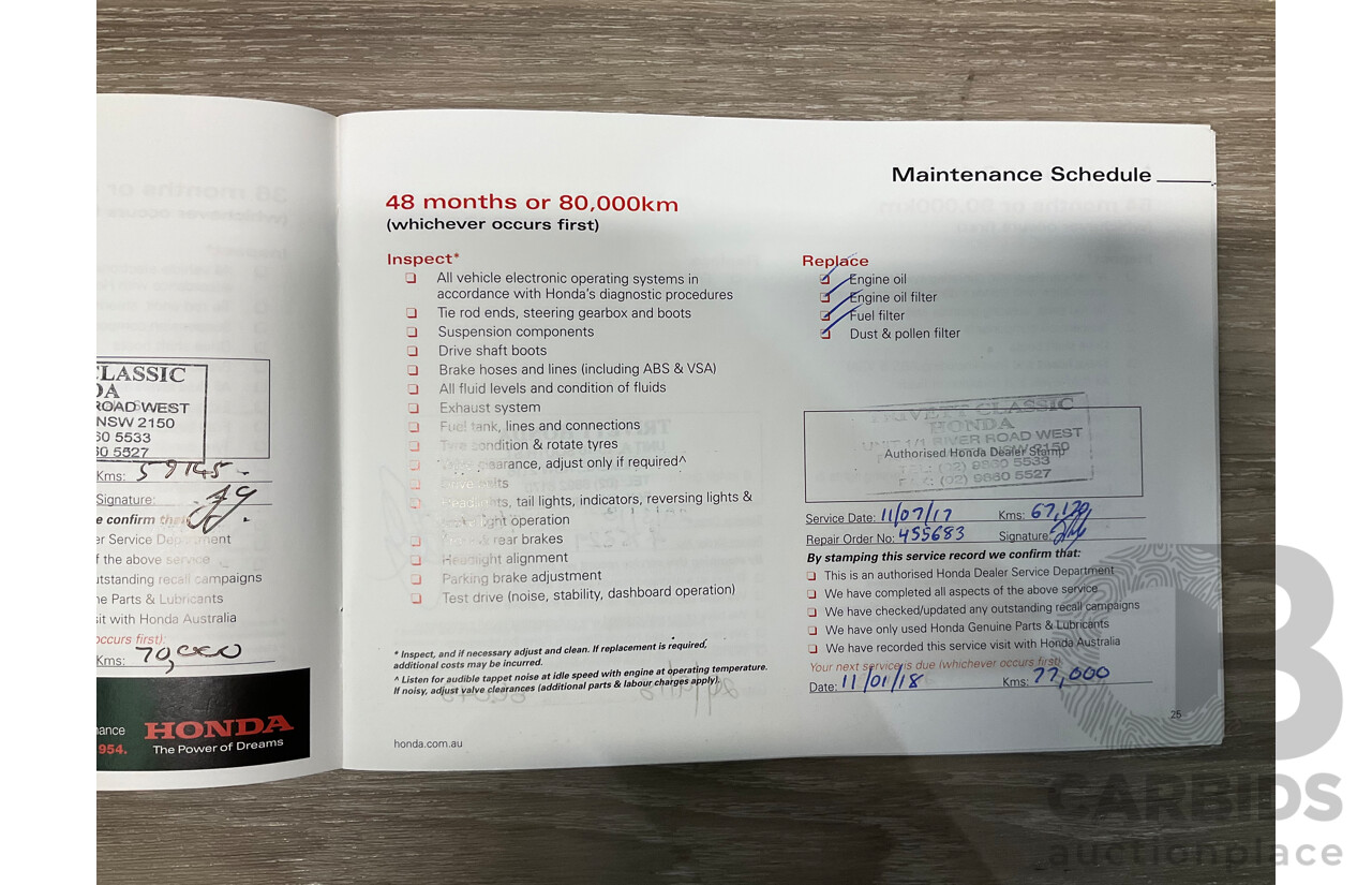 10/2012 Honda Odyssey Luxury RB MY12 4d Wagon Metallic Grey 2.4L - 7 Seater