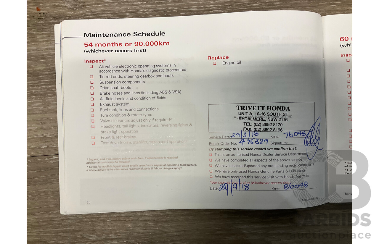 10/2012 Honda Odyssey Luxury RB MY12 4d Wagon Metallic Grey 2.4L - 7 Seater