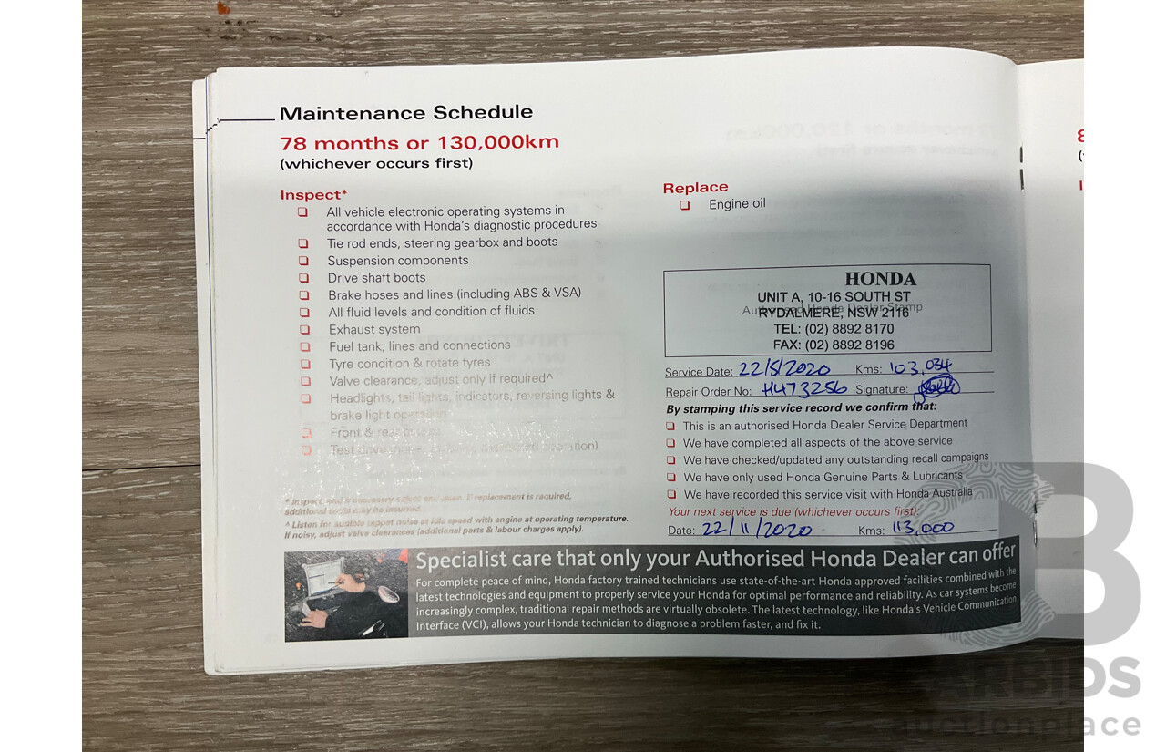 10/2012 Honda Odyssey Luxury RB MY12 4d Wagon Metallic Grey 2.4L - 7 Seater