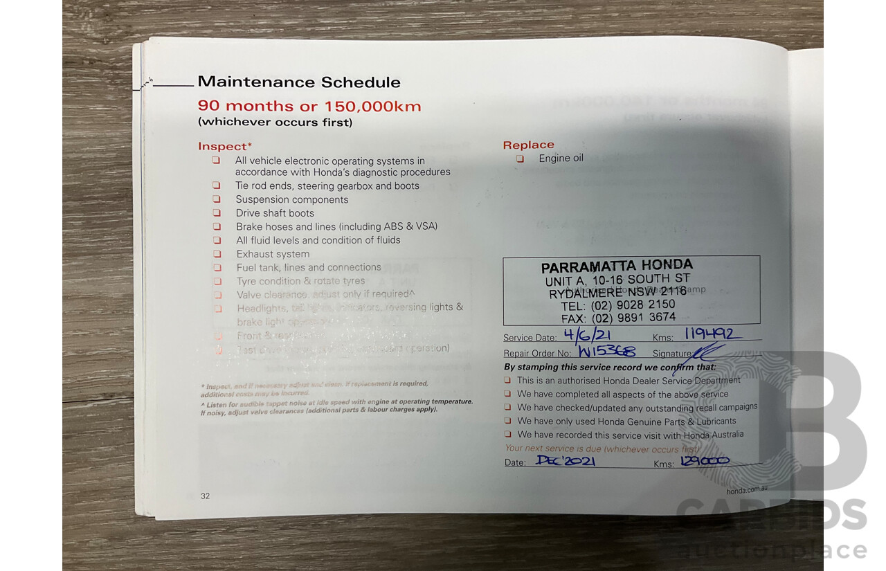 10/2012 Honda Odyssey Luxury RB MY12 4d Wagon Metallic Grey 2.4L - 7 Seater