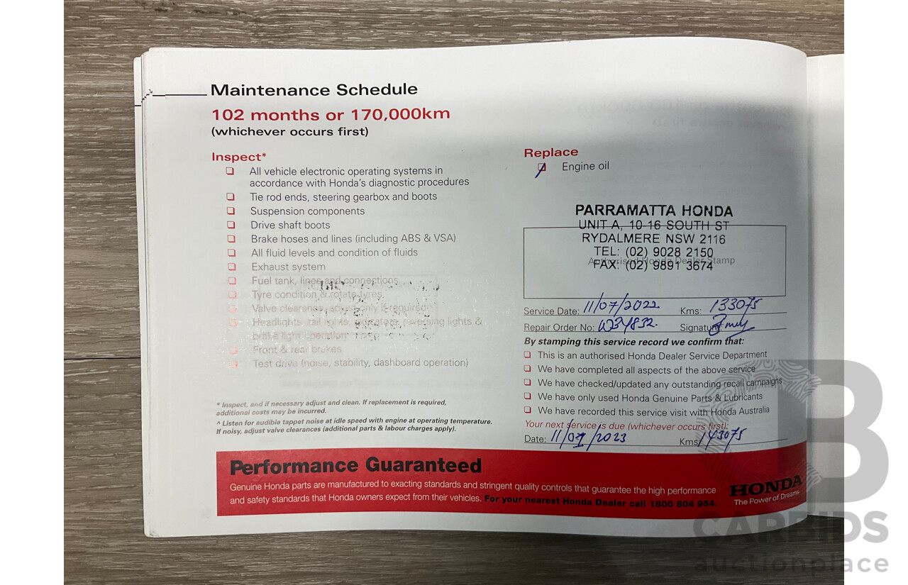 10/2012 Honda Odyssey Luxury RB MY12 4d Wagon Metallic Grey 2.4L - 7 Seater