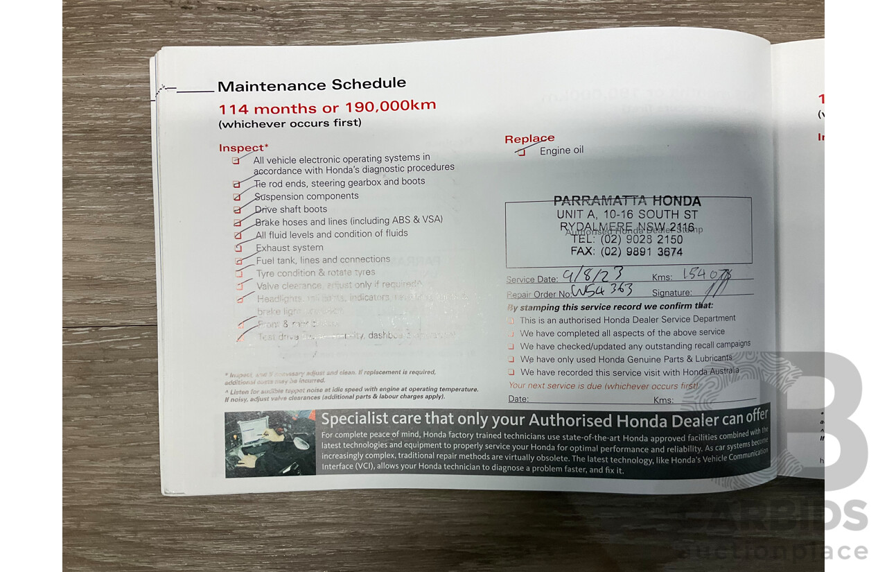 10/2012 Honda Odyssey Luxury RB MY12 4d Wagon Metallic Grey 2.4L - 7 Seater