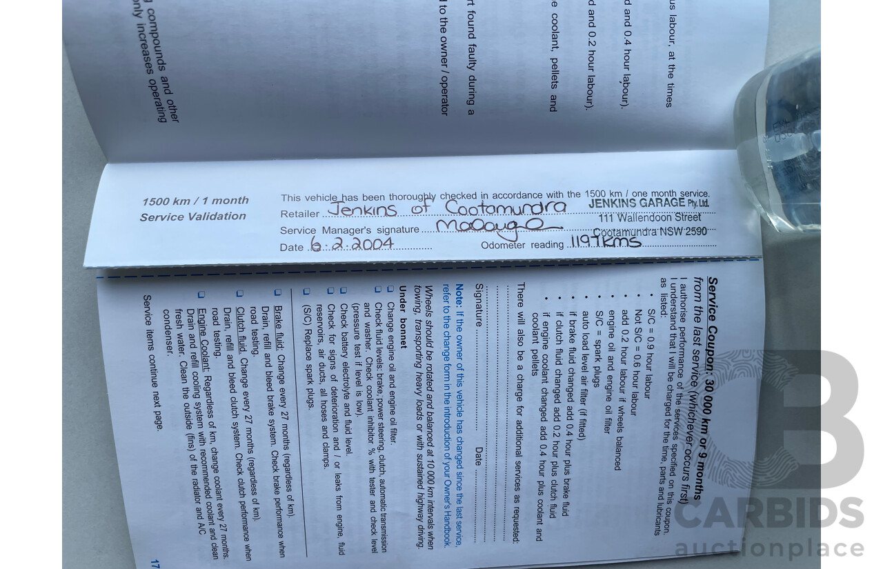 08/03 Holden Commodore EXECUTIVE RWD VY 4D Wagon White 3.8L