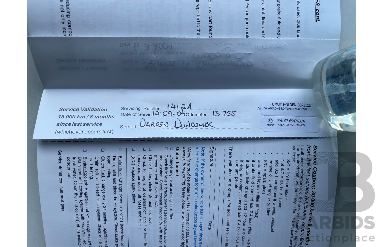 08/03 Holden Commodore EXECUTIVE RWD VY 4D Wagon White 3.8L