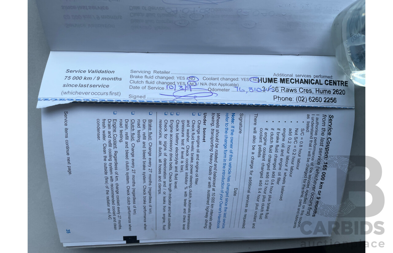 08/03 Holden Commodore EXECUTIVE RWD VY 4D Wagon White 3.8L