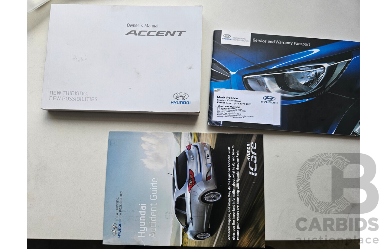 8/2013 Hyundai Accent Active RB2 5d Hatchback Green 1.6L