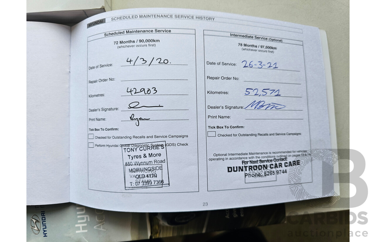 8/2013 Hyundai Accent Active RB2 5d Hatchback Green 1.6L