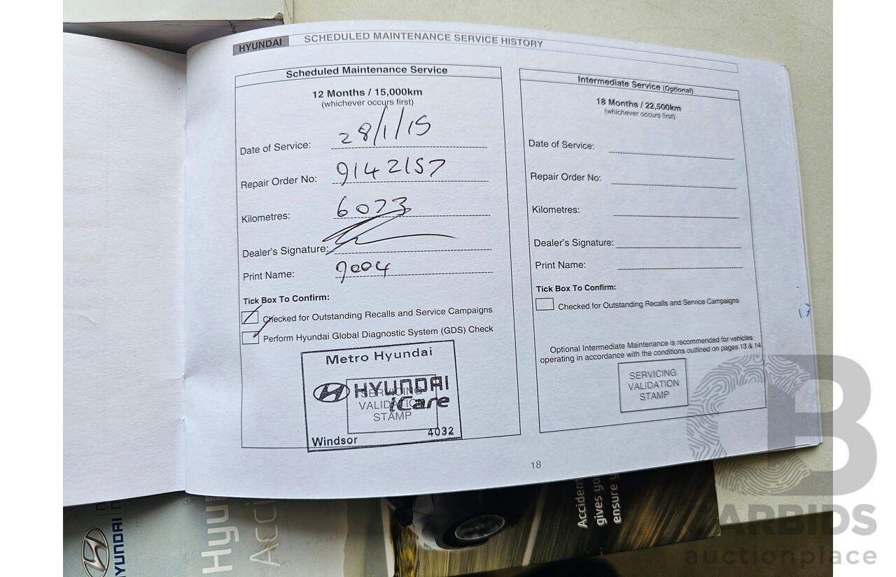 8/2013 Hyundai Accent Active RB2 5d Hatchback Green 1.6L