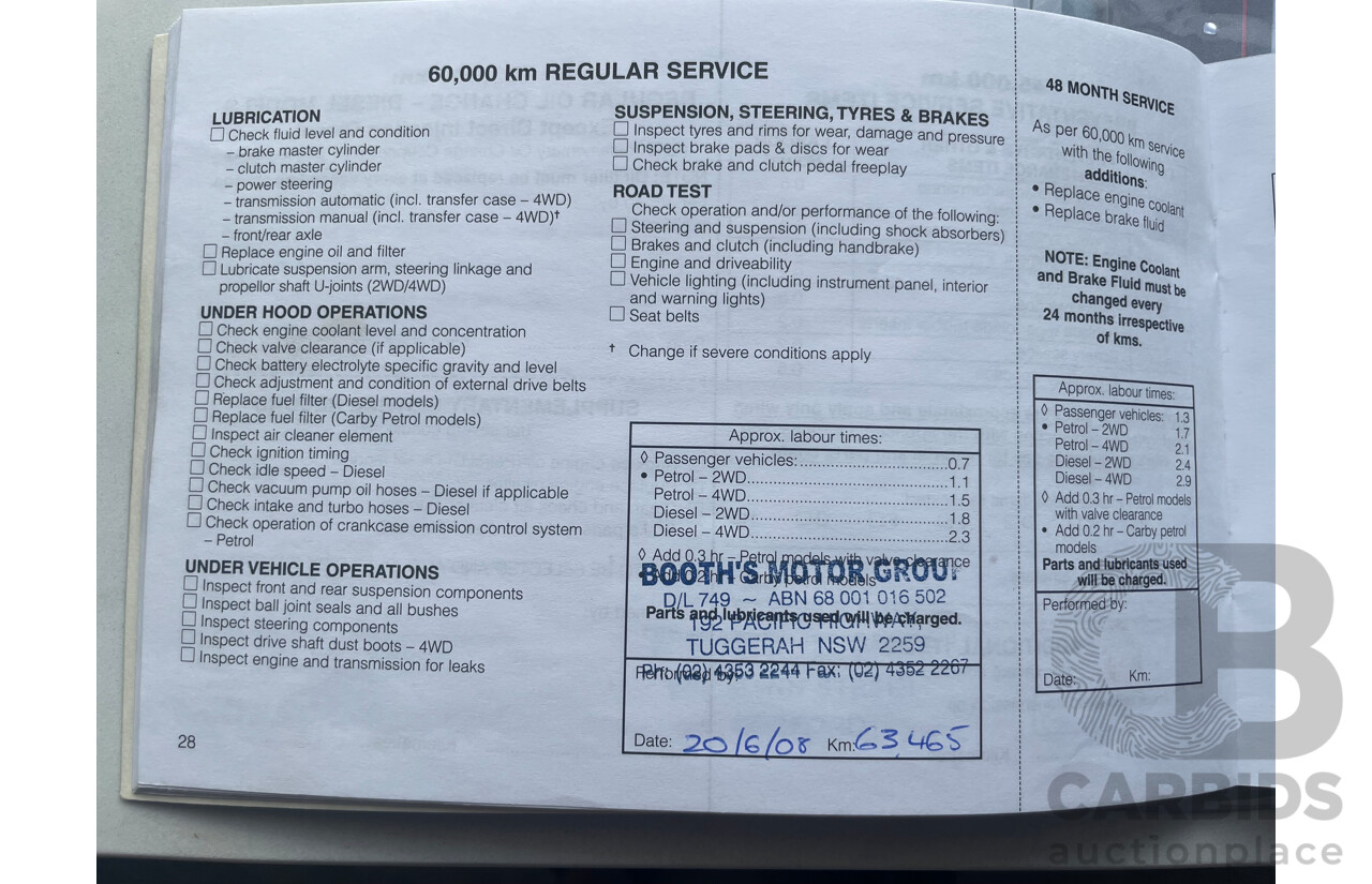 7/2003 Mitsubishi Outlander XLS ZE 4d Wagon Silver 2.4L