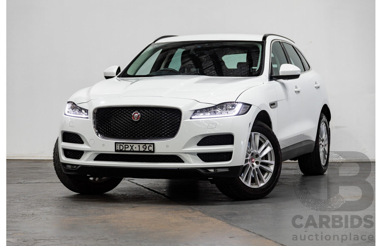 07/2017 Jaguar F-Pace 30d Portfolio (AWD) X761 MY17 4d Wagon Polaris White Twin Turbo Diesel 3.0L