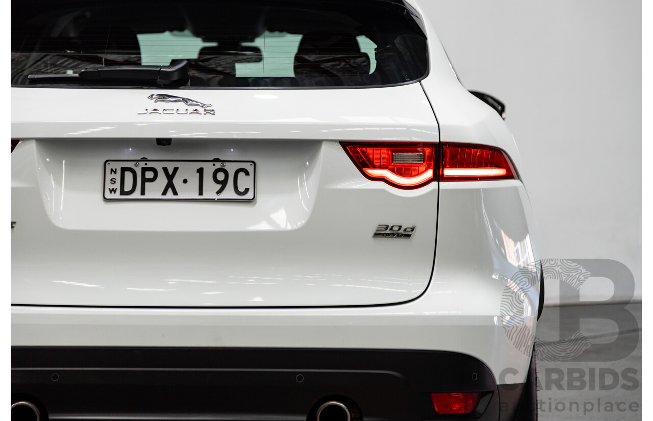 07/2017 Jaguar F-Pace 30d Portfolio (AWD) X761 MY17 4d Wagon Polaris White Twin Turbo Diesel 3.0L