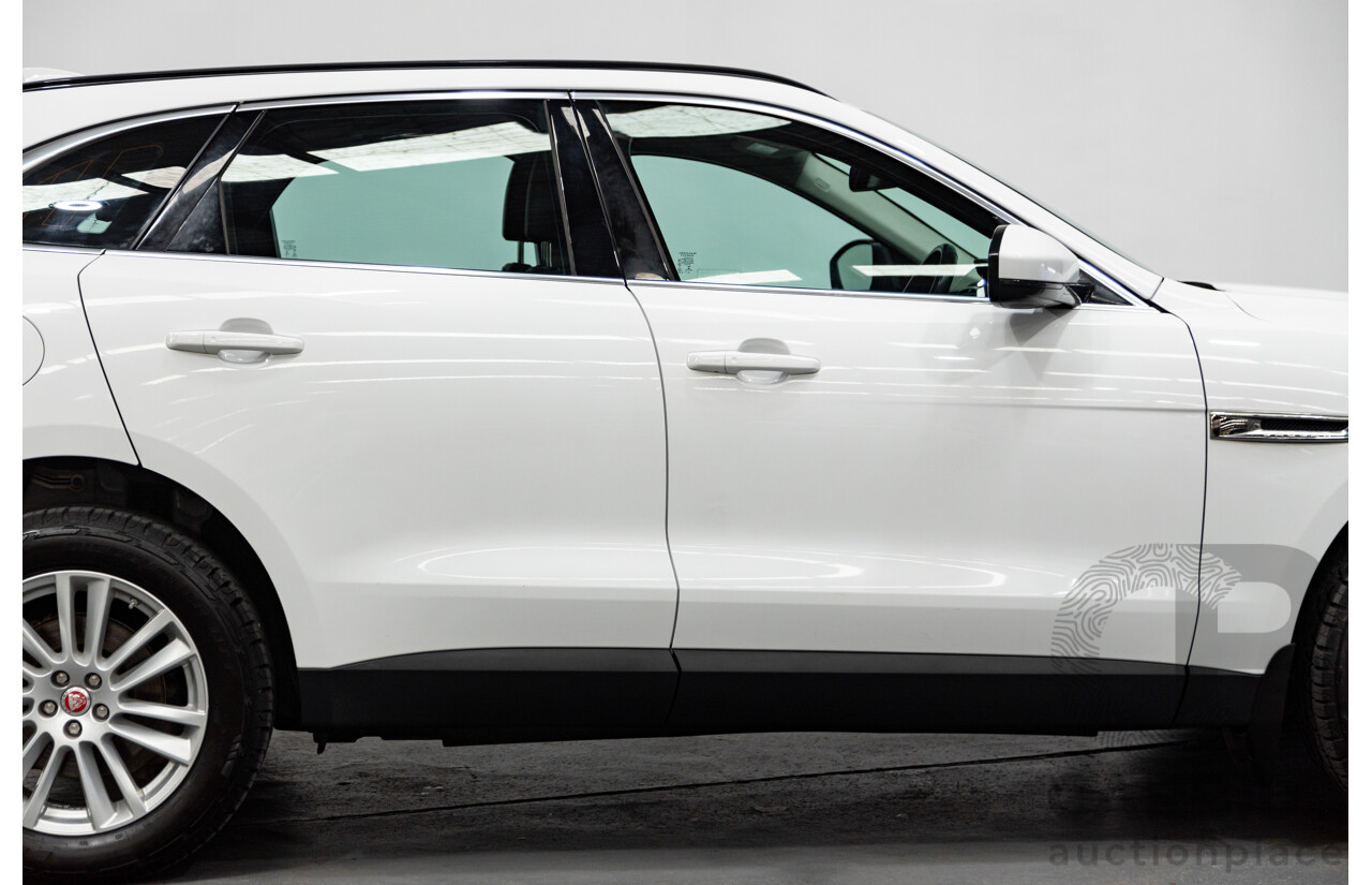 07/2017 Jaguar F-Pace 30d Portfolio (AWD) X761 MY17 4d Wagon Polaris White Twin Turbo Diesel 3.0L