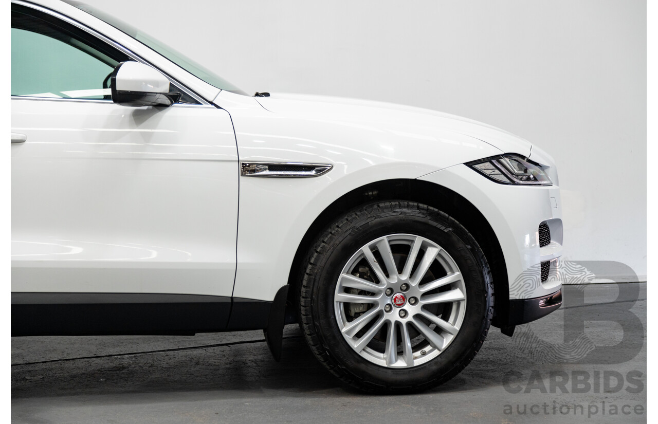 07/2017 Jaguar F-Pace 30d Portfolio (AWD) X761 MY17 4d Wagon Polaris White Twin Turbo Diesel 3.0L